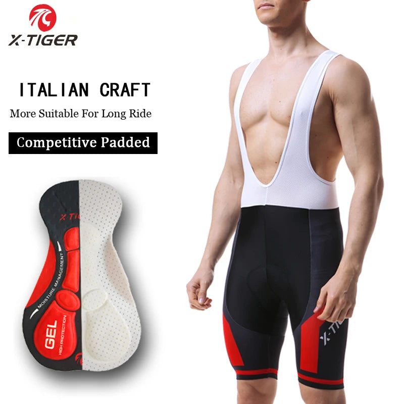 Pantalones Cortos de Ciclismo X-TIGER para Hombre – Máximo Confort y Protección 🚴‍♂️🔥