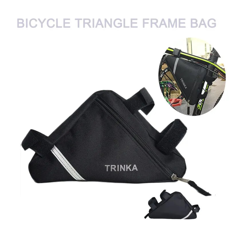 Bolsa triangular para bicicleta, para el manillar delantero de la bicicleta, impermeable, para ciclismo, piezas de bicicleta