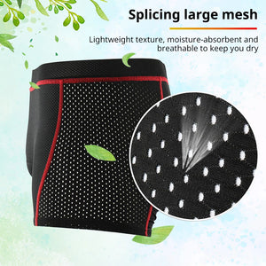 Pantalones cortos de ciclismo NEWBOLER de malla transpirable con almohadilla de gel 5D y resistentes a los golpes para hombre
