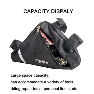 Bolsa triangular para bicicleta, para el manillar delantero de la bicicleta, impermeable, para ciclismo, piezas de bicicleta