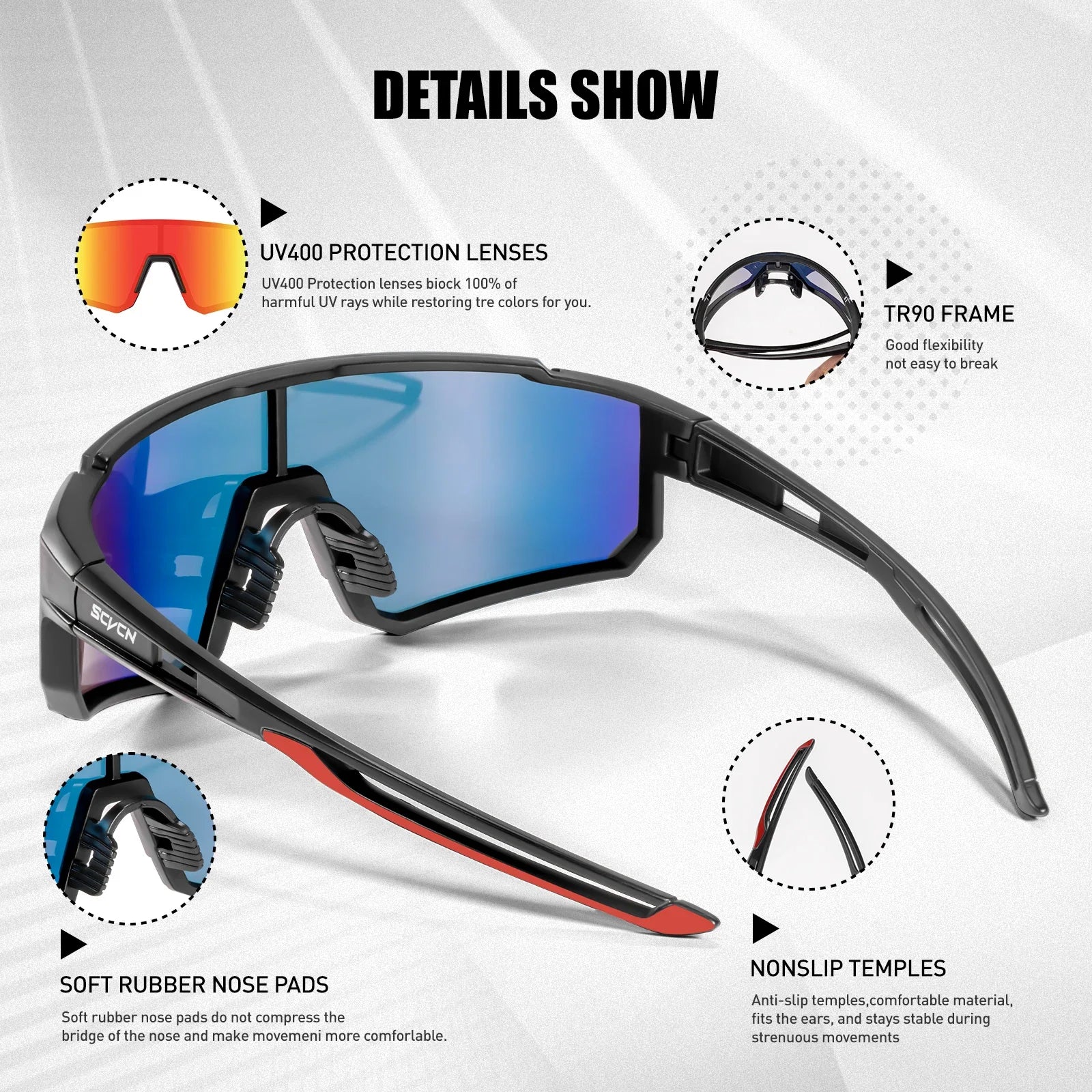 Gafas de Sol de Ciclismo SCVCN UV400 – Protección y Rendimiento para Cada Aventura 😎🚴‍♂️