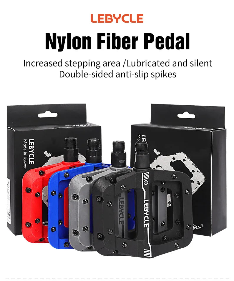 Pedales de bicicleta de montaña Lebycle con rodamiento de nailon, antideslizantes y de alta resistencia. Accesorios para ciclismo.