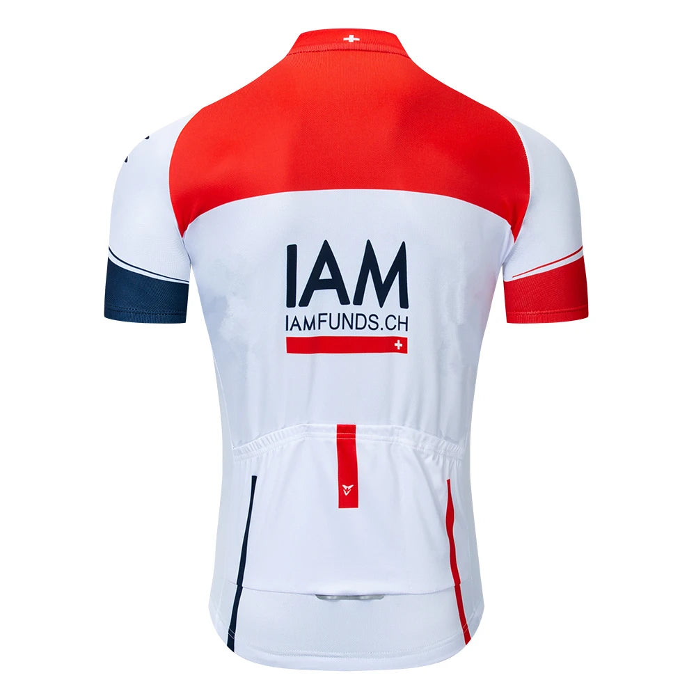 Maillot de Ciclismo del Equipo IAM para Hombre – Ropa Profesional de Ciclismo 🚴‍♂️🔥